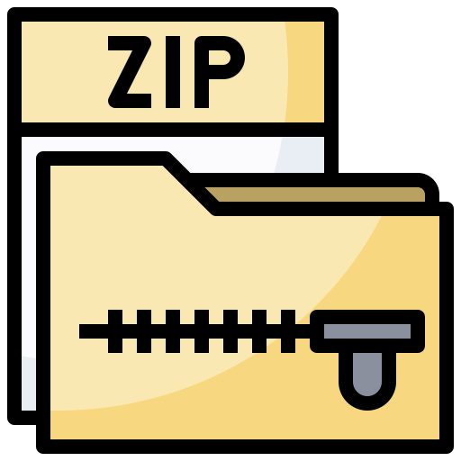 Zip file icon Surang Lineal Color