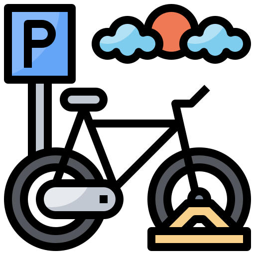 parking de bicicletas icono gratis