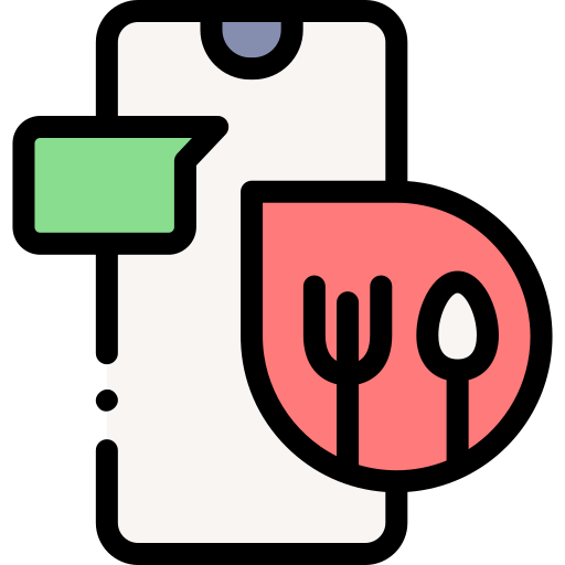 Food app Detailed Rounded Lineal color icon