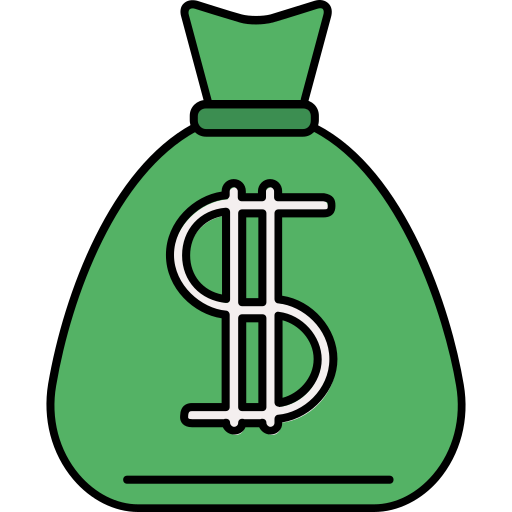 bolsa de dinero icono gratis