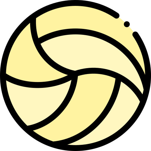 Voleyball Detailed Rounded Lineal color icon