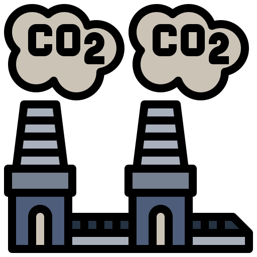 Carbon dioxide Surang Lineal Color icon