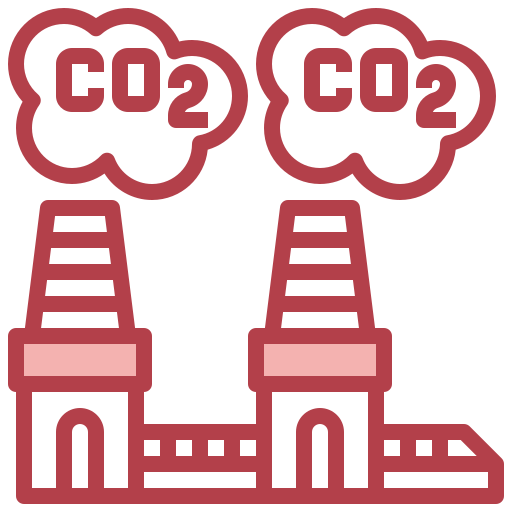 Carbon dioxide free icon