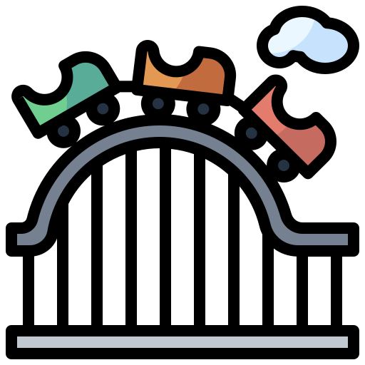 Roller coaster free icon Roller coaster free icon