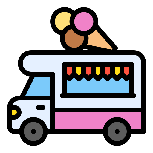 Food truck Generic Outline Color icon