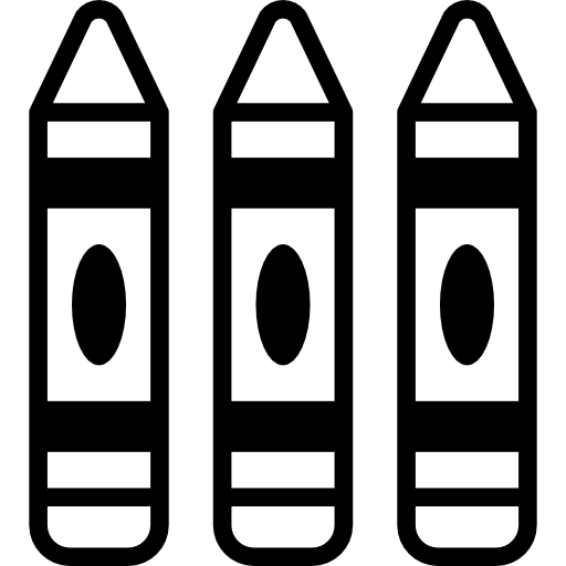 Crayons black glyph icon Royalty Free Vector Image