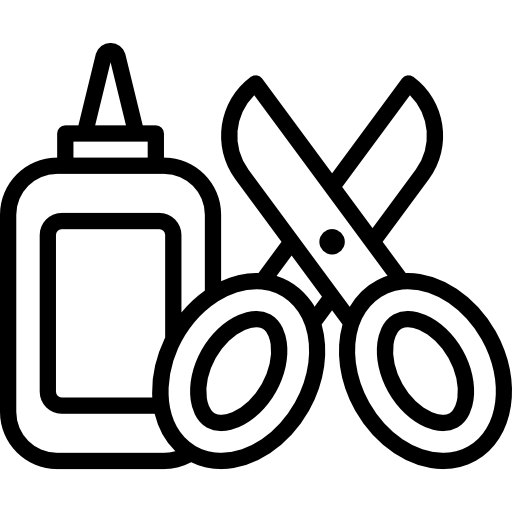 Scissors and Glue Clip Art