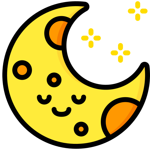 luna creciente icono gratis