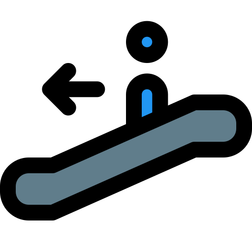 Escalator down free icon Escalator down free icon