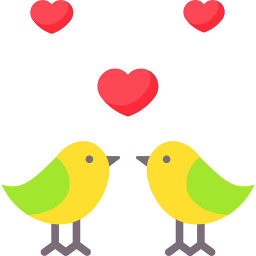 pájaros del amor icono gratis