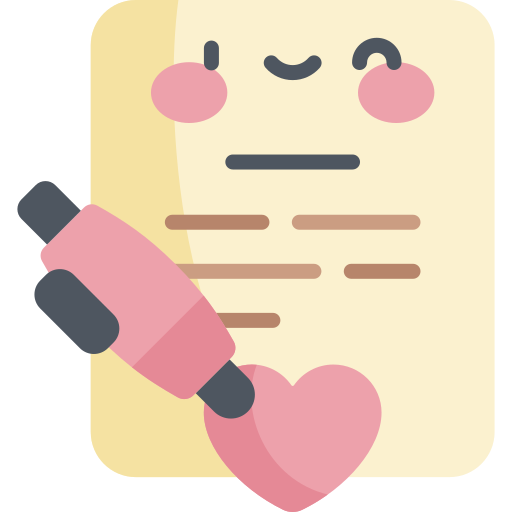 carta de amor icono gratis