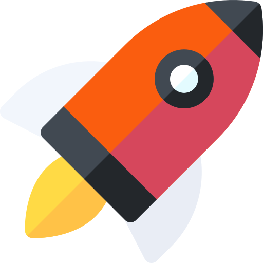 Rocket Basic Rounded Flat icon