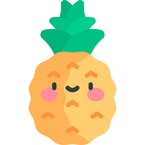 Pineapple Kawaii Flat icon