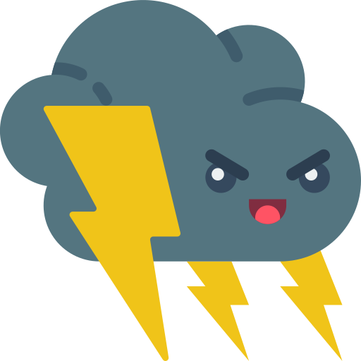 Thunderstorm Basic Miscellany Flat icon