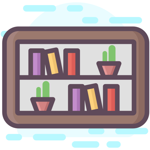 prateleiras de livros grátis ícone