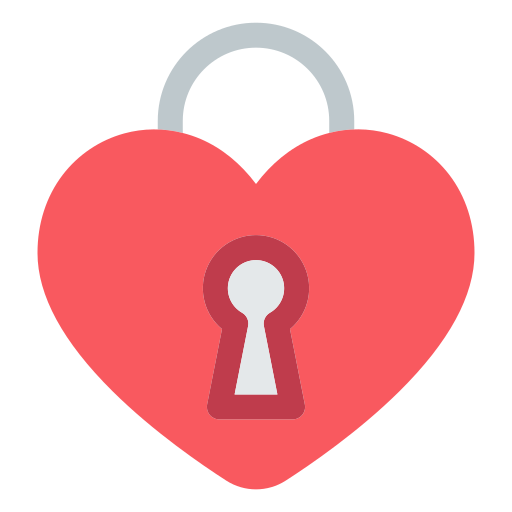 Heart lock, heart padlock, lock your love, love key, love lock icon