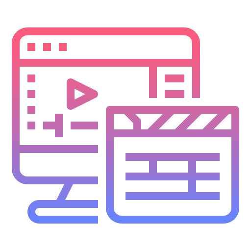 Film editing Nhor Phai Lineal Gradient icon