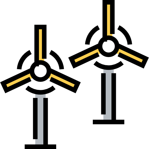 energía eólica icono gratis