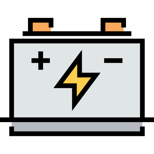 Battery Detailed Straight Lineal color icon