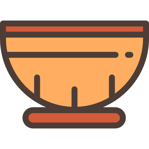 Bowl Detailed Rounded Lineal color icon