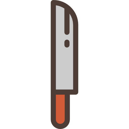 Knife Detailed Rounded Lineal Color Icon