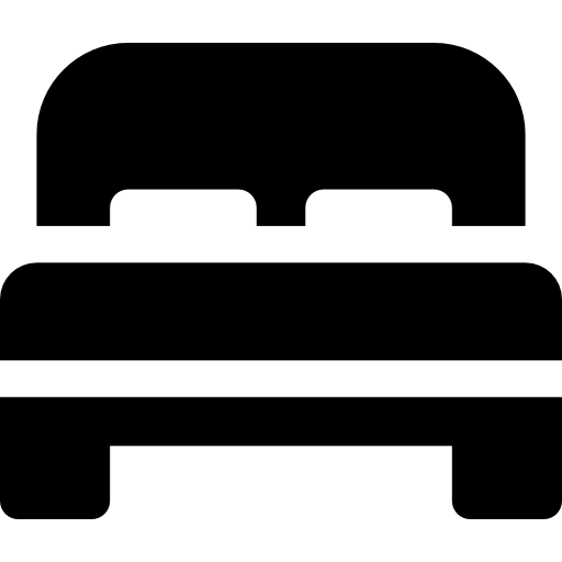 Basic Rounded Filled Bed icon