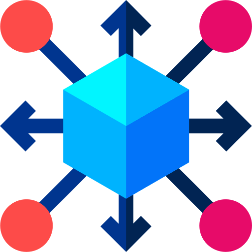 distribución icono gratis