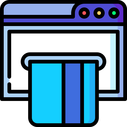 pago en línea icono gratis