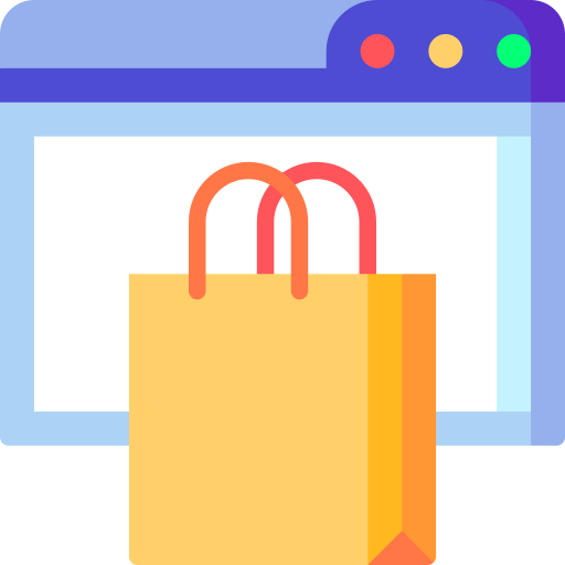 las compras en línea icono gratis