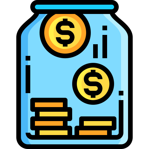 Saving money free icon