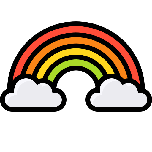 Rainbow Generic Outline Color icon