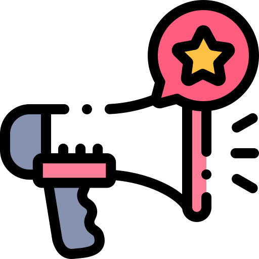 Megaphone Detailed Rounded Lineal Color Icon