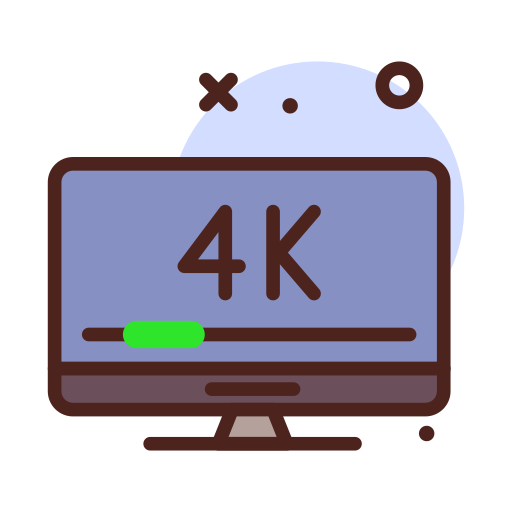 4k Icône gratuit 4k Icône gratuit