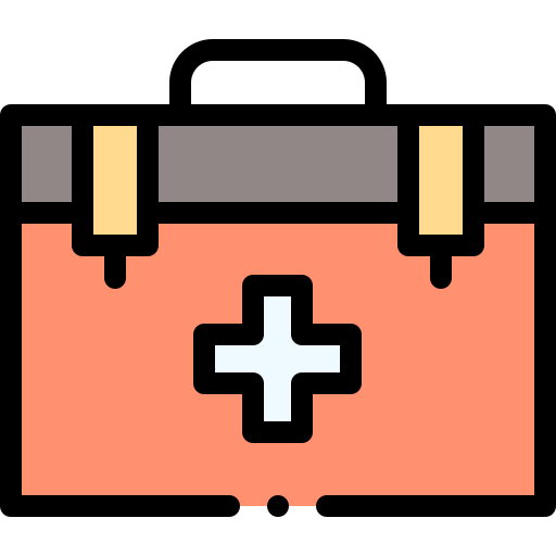 First aid kit Detailed Rounded Lineal color icon