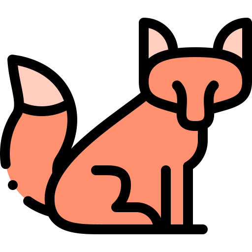 Fox Detailed Rounded Lineal color icon