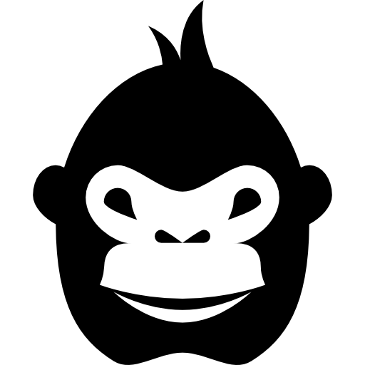 cara de gorila icono gratis