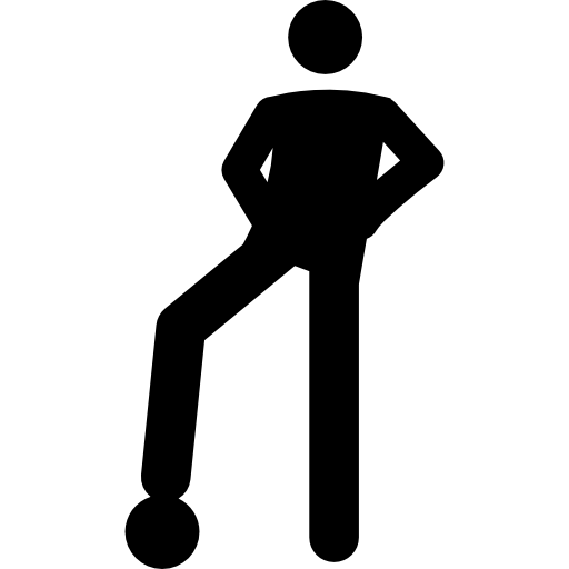 jugador de fútbol con el balón bajo los pies icono gratis