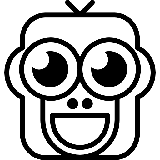 variante de cara de mono feliz icono gratis