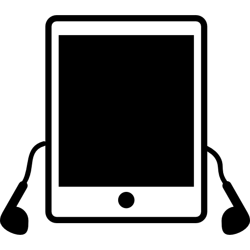 tablette ipad avec écouteurs Icône gratuit