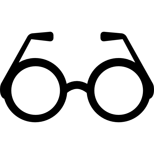 lunettes rondes Icône gratuit