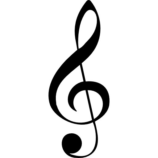 note de musique en clé de sol Icône gratuit