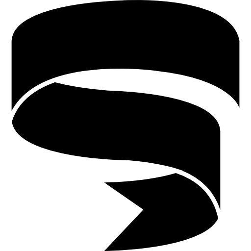 silhouette de tourbillon de ruban Icône gratuit