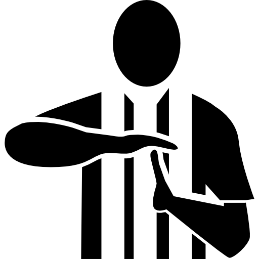 Free Icon | Football referee with hand gestures