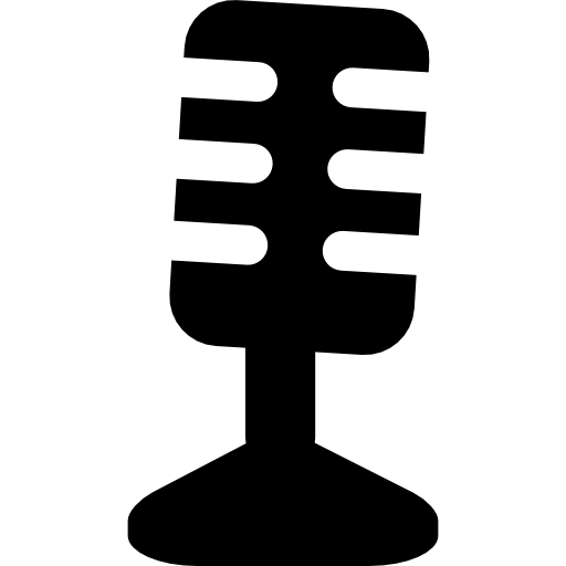 microphone à condensateur avec petit pied Icône gratuit