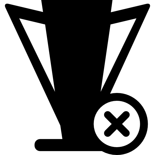 trophée de football avec symbole de suppression Icône gratuit