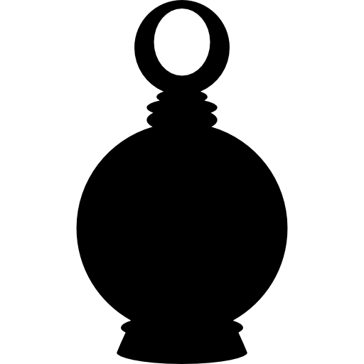 flacon de parfum de forme arrondie Icône gratuit