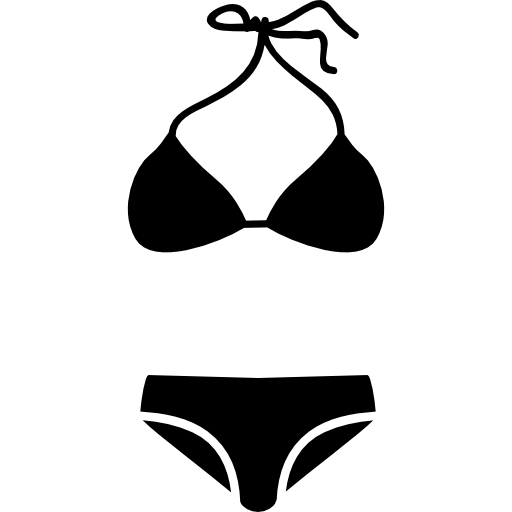Swimsuit sexy and feminine of two pieces free icon
