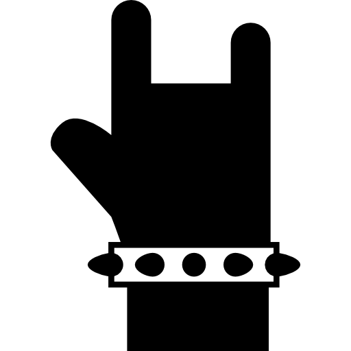 symbole rock d'une main Icône gratuit