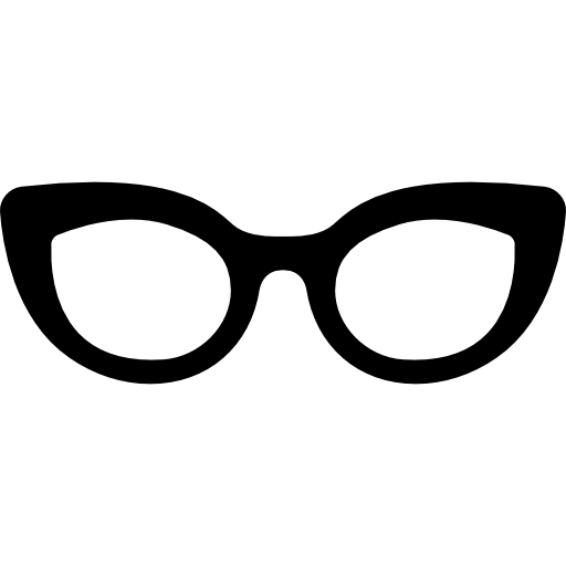 Glasses of cat eyes shape free icon