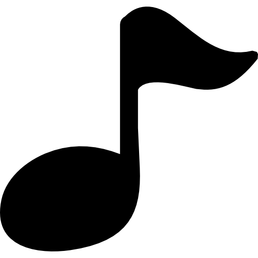 black music note icon